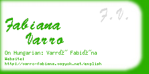 fabiana varro business card